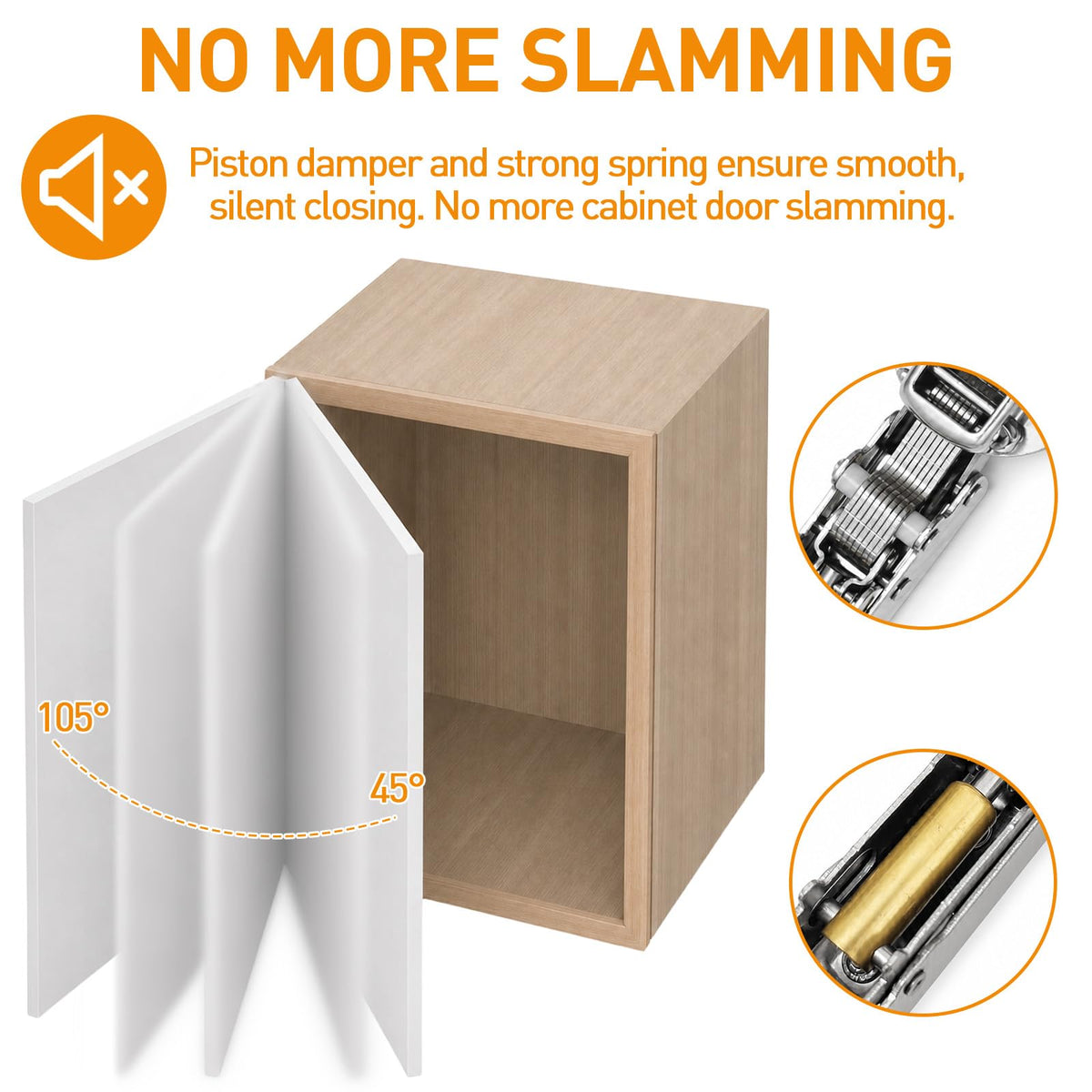 105° Cabinet Hinge · 3/4" Overlay · Face Frame · 2 Pair - TamBee