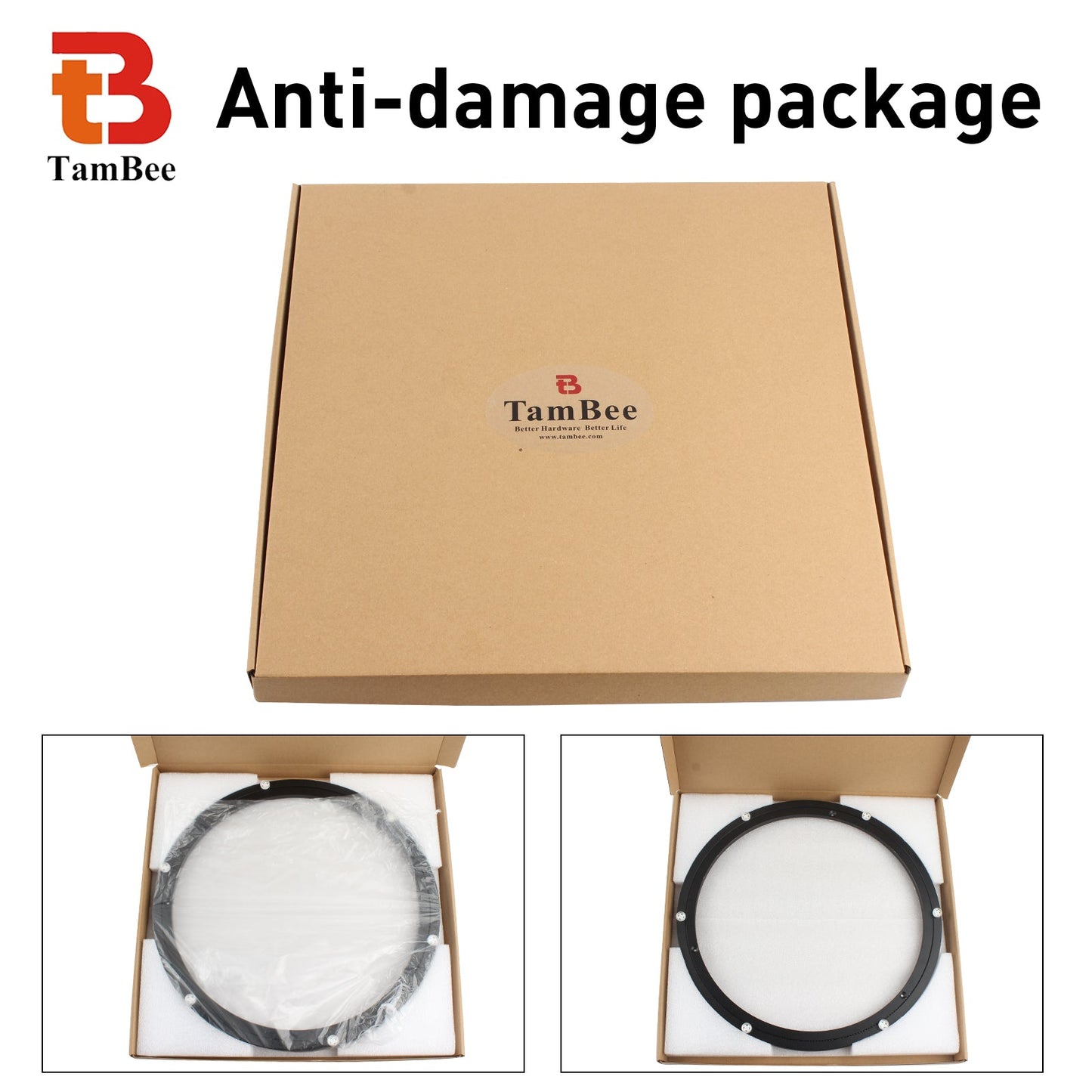 TamBee 24 Inch Lazy Susan Hardware Mute Turntable Bearing 600 lbs Load Capacity Heavy Duty Lazy Susan Parts Kit Rotating Ring Mechanism for Dining Tables, Woodworking(Base Only, Black) - TamBee