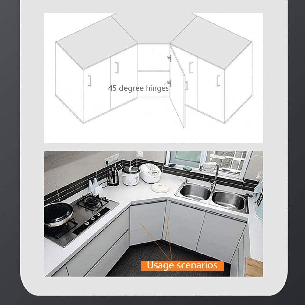 TamBee Corner Cabinet Hinge Lazy Susan Hinges for Cabinets 45 Degree Hinges - TamBee
