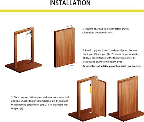 TamBee Hidden Door Hinges Pivot Door Hinges Hinges for Secret Door L Shape - TamBee
