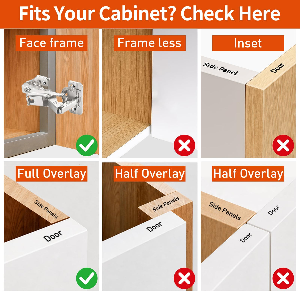 175° Cabinet Hinge · Face Frame · 45/48mm - TamBee