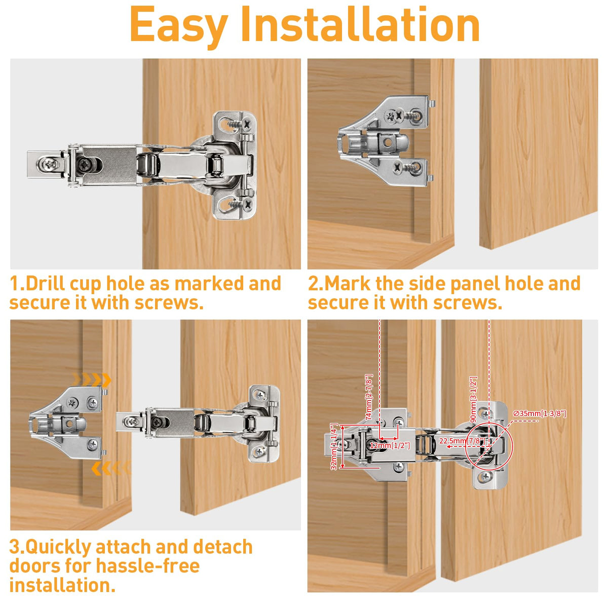 175° Cabinet Hinge · Face Frame · 45/48mm - TamBee