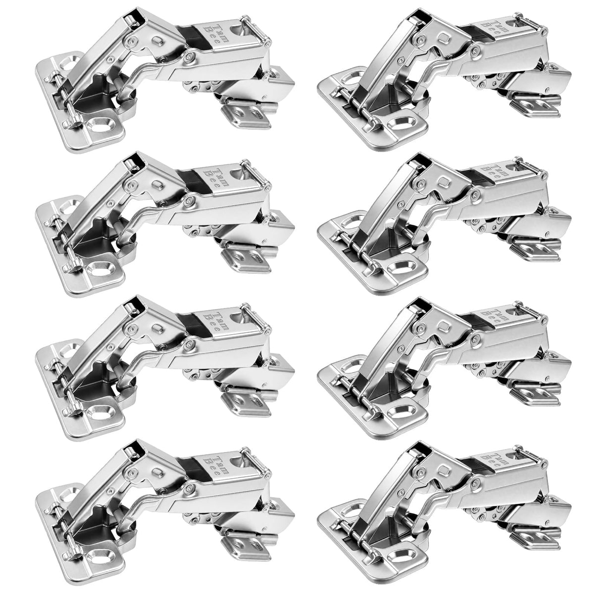 175° Frameless Cabinet Hinge · 45/48mm · Full Overlay · 4 Pair - TamBee