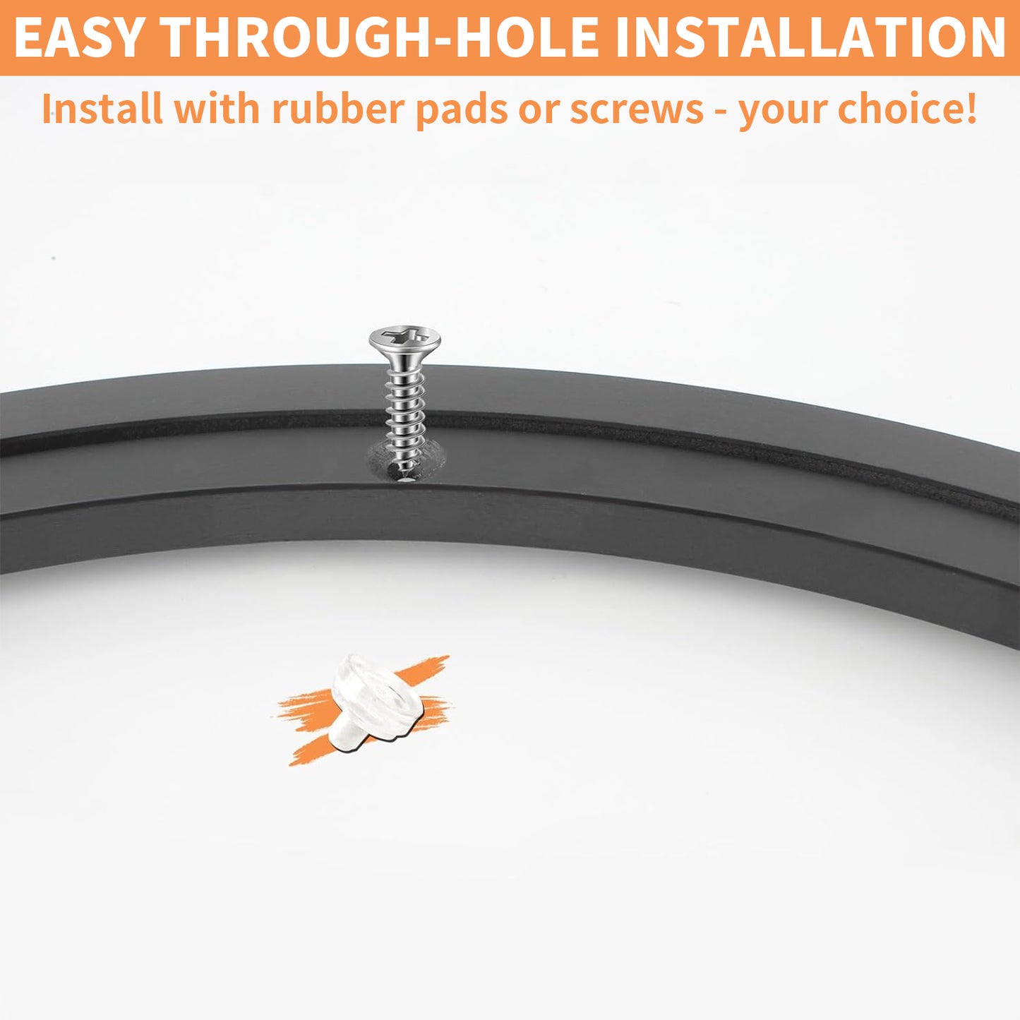 TamBee 24 Inch Lazy Susan Hardware 600 lbs Load Capacity Heavy Duty Turntable Bearing Large Lazy Susan Parts Kit Rotating Ring Mechanism for Dining Tables, Woodworking(Base Only, Black)