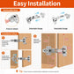 Complete Lazy Susan Hinge Kit, 2 Pair 175 & 135 Degree Hinge - TamBee