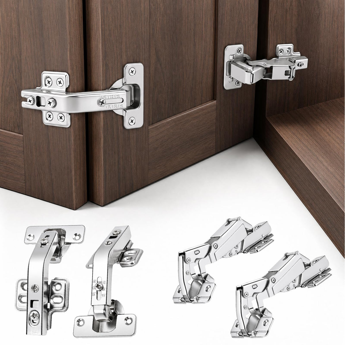 Complete Lazy Susan Hinge Kit, 2 Pair 175 & 135 Degree Hinge - TamBee