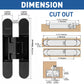 Hidden Door Hinge · 9.7" · Black - TamBee