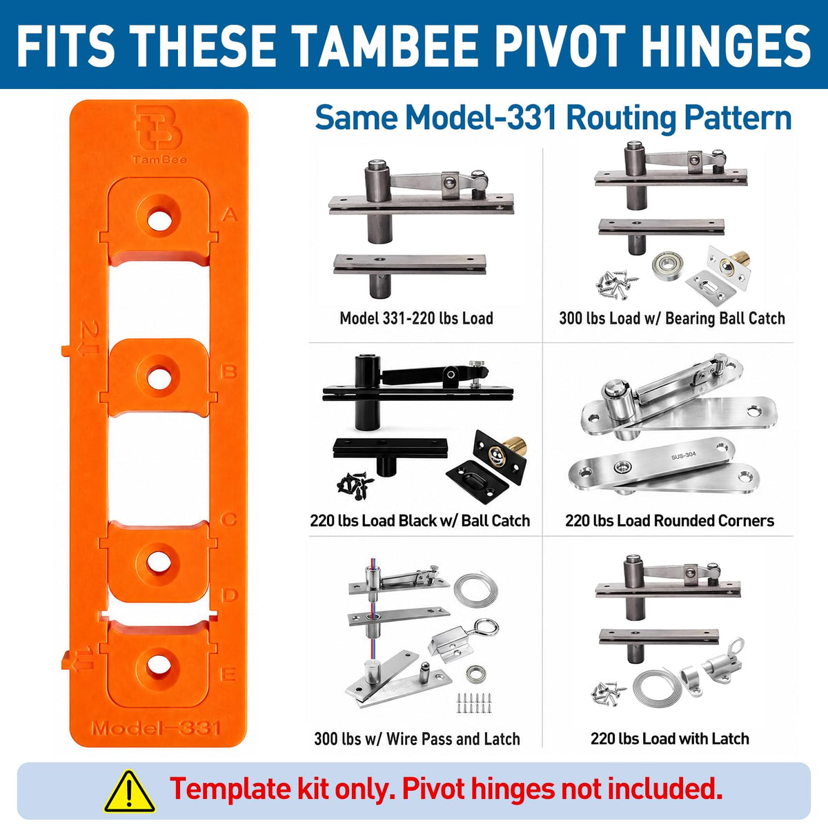 Pivot Hinge Jig · Router Template - TamBee