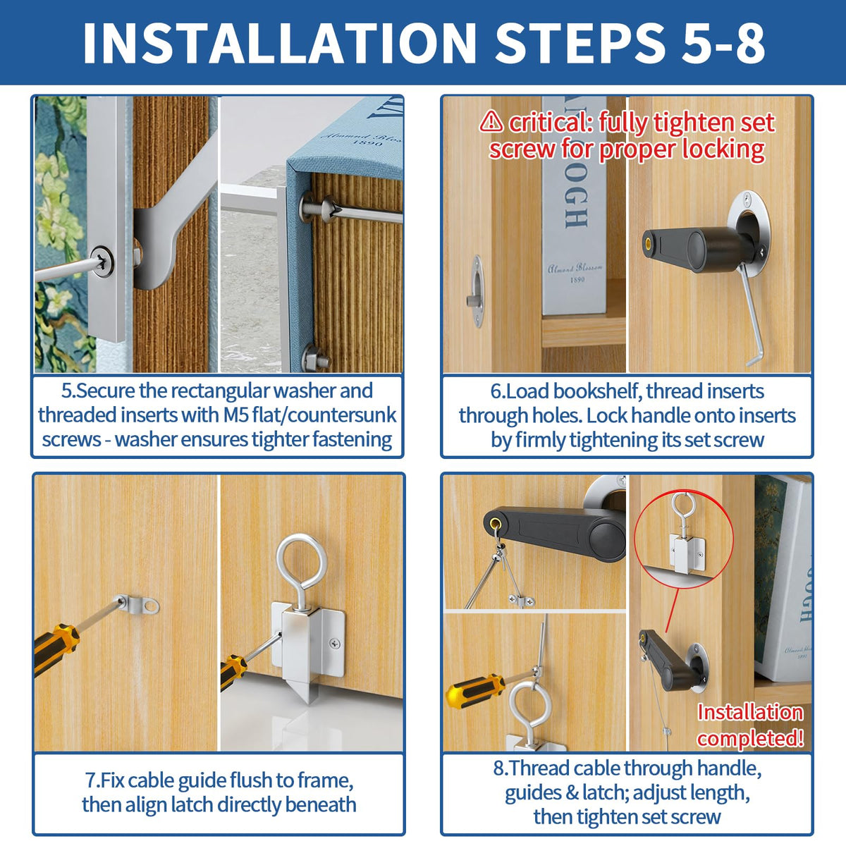 Secret Book Latch · Hidden Door Kit · Blue - TamBee