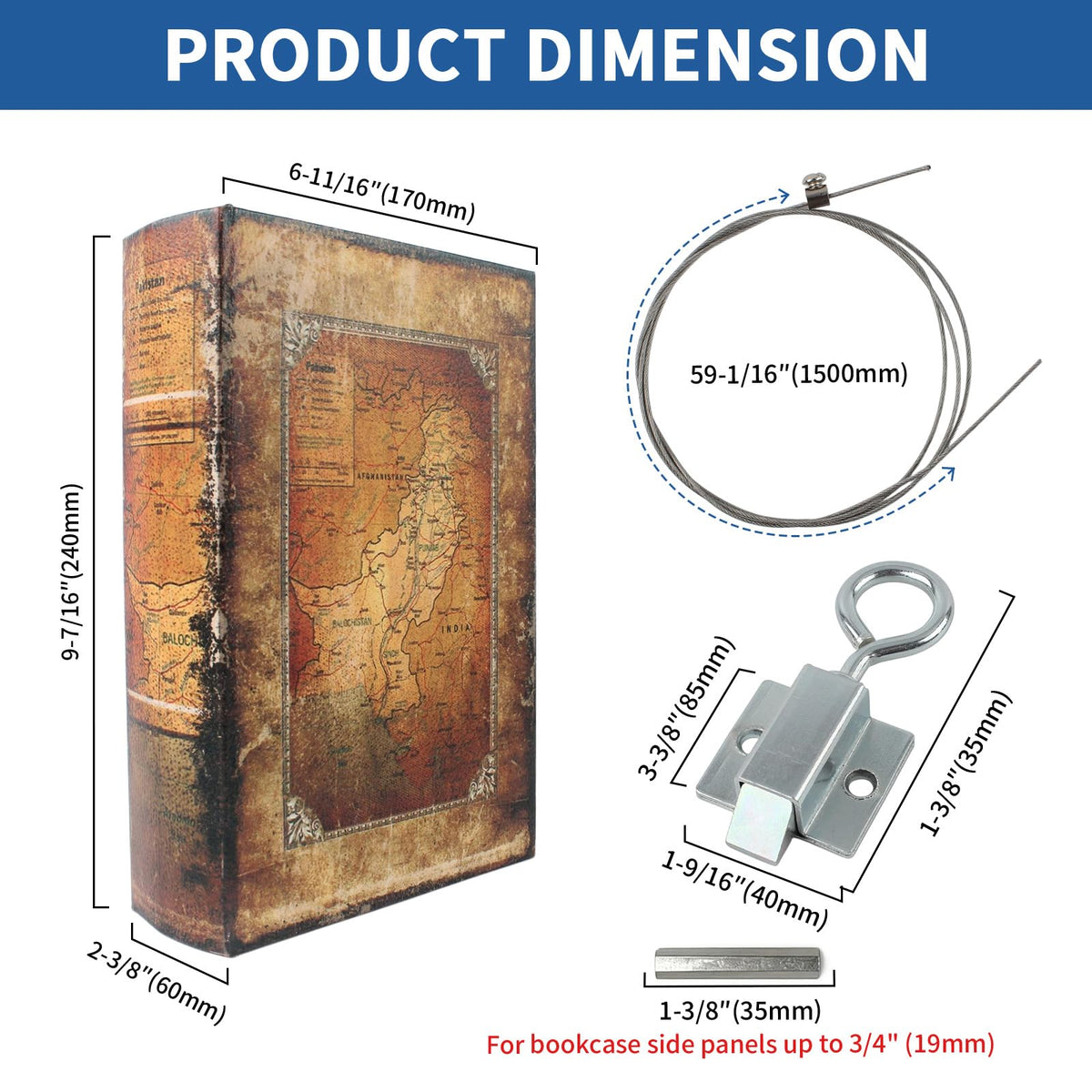 Secret Book Latch · Hidden Door Kit · Retro - TamBee
