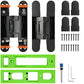 Self Close Hidden Door Hinge · 7" · Black Includes Mortising Kit - TamBee