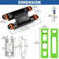 Self Close Hidden Door Hinge · 7" · Black Includes Mortising Kit - TamBee