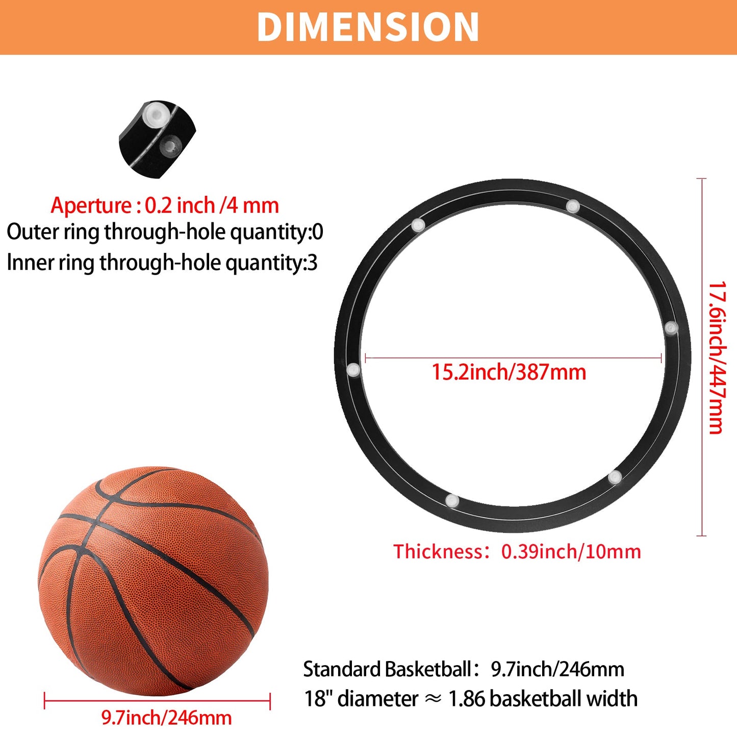 TamBee 18 Inch Lazy Susan Bearing Heavy Duty Metal Hardware Large Aluminum Turntable Lazy Susan Hardware Kit Parts Rotating Ring Mechanism for Puzzle Boards, Dining Tables (Base Only, Black) - TamBee