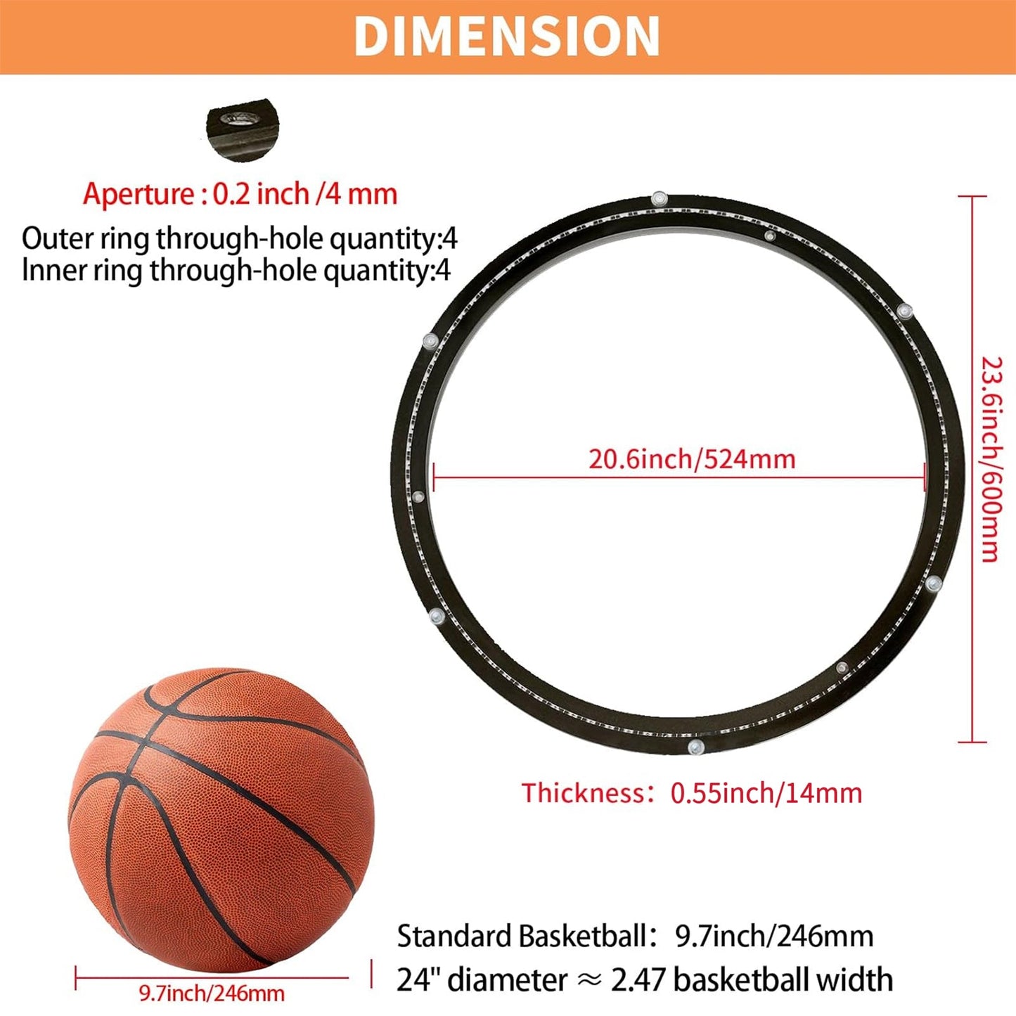 TamBee 24 Inch Lazy Susan Hardware Mute Turntable Bearing 600 lbs Load Capacity Heavy Duty Lazy Susan Parts Kit Rotating Ring Mechanism for Dining Tables, Woodworking(Base Only, Black) - TamBee