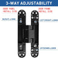 TamBee 6inch Hidden Door Hinges for Secret Door Black - TamBee