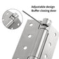 TamBee Auto Close Door Hinges Detent Spring Loaded Hinges Self Closing Door Hinge Adjustable Door Hinge Anti Slam Door Hinge Fire Door Hinge 90 Degree Positioning with Hold Open 4 inch 2PCs - TamBee