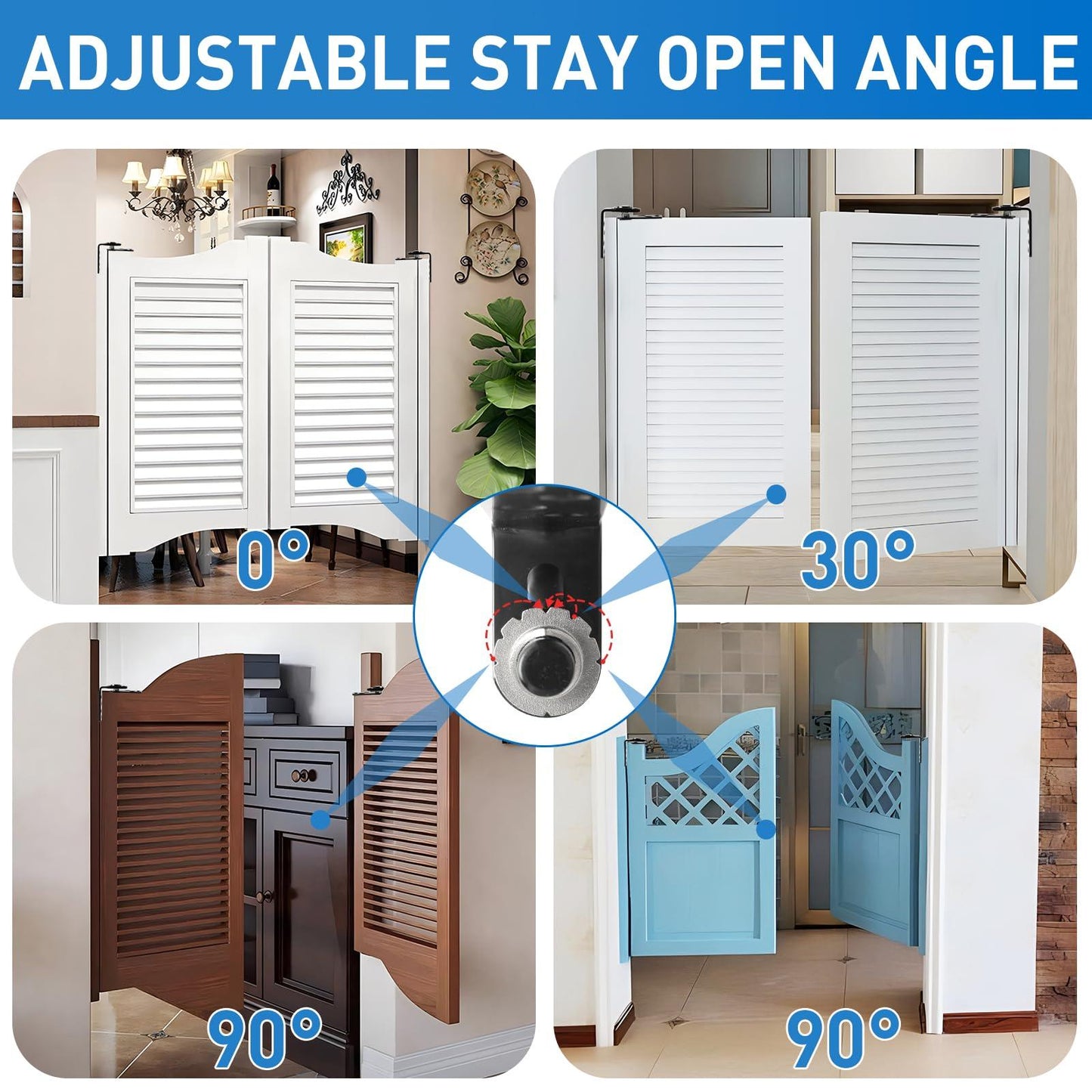 TamBee Black Cafe Door Hinges Swinging Door Hardware Saloon Door Hinges for Swinging Door Gravity Hinges Hardware for Swinging Door - TamBee