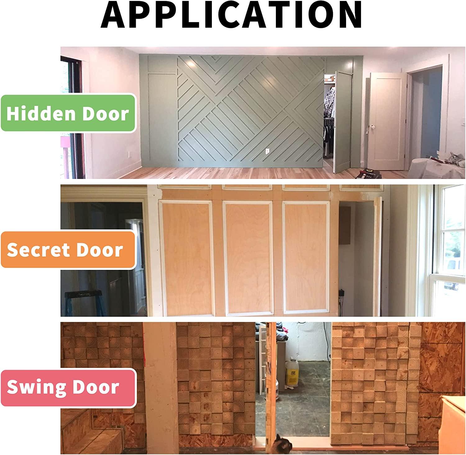 TamBee Door Pivot Hinge Heavy Duty Hidden Bookcase Hinges Secret Door Hinges - TamBee