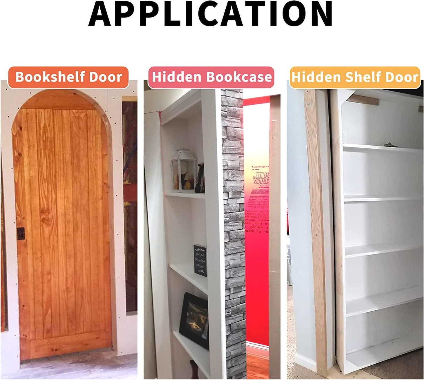 TamBee Door Pivot Hinge Heavy Duty Hidden Bookcase Hinges Secret Door Hinges - TamBee