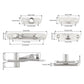 TamBee Door Pivot Hinge Heavy Duty Hidden Bookcase Hinges Secret Door Hinges - TamBee