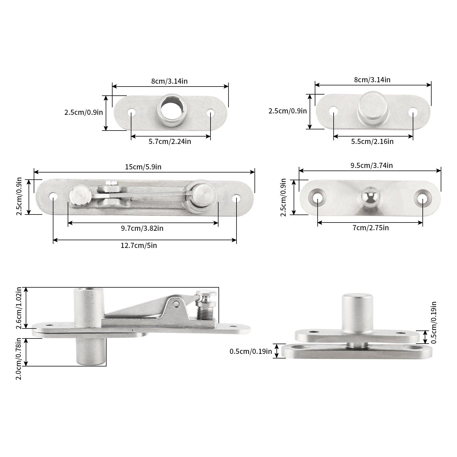 TamBee Door Pivot Hinge Heavy Duty Hidden Bookcase Hinges Secret Door Hinges - TamBee