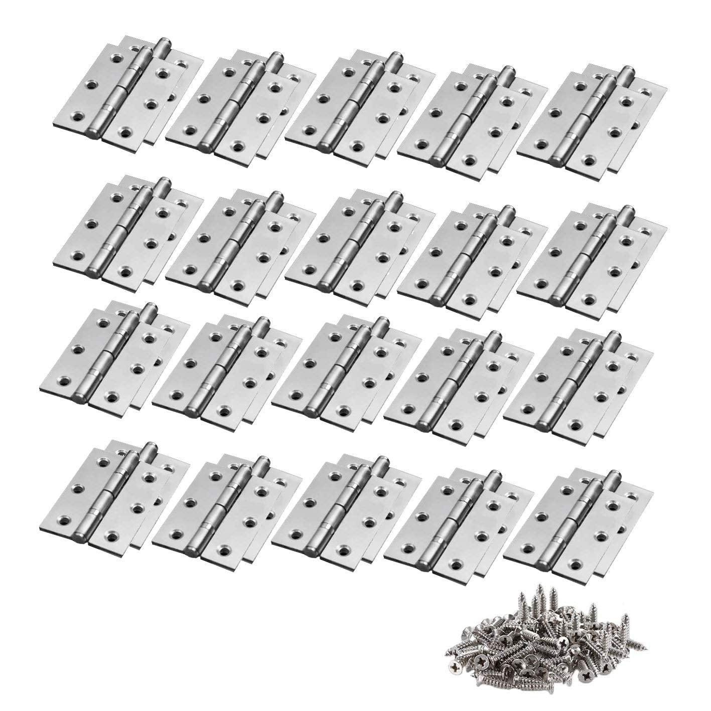 TamBee Folding Butt Hinges Cabinet Hinges 1.7inch 40Pcs - TamBee
