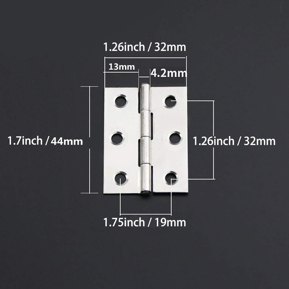 TamBee Folding Butt Hinges Cabinet Hinges 1.7inch 40Pcs - TamBee