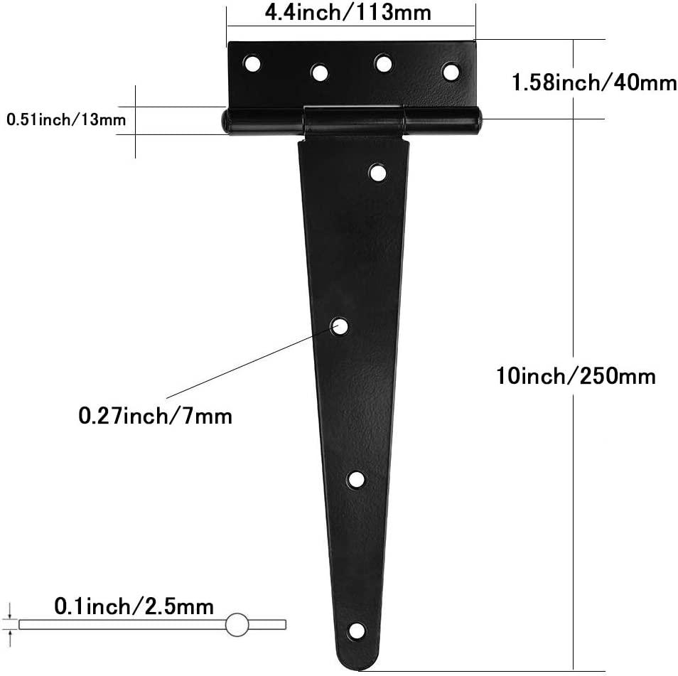 TamBee Gate Hinges T Hinge Heavy Duty 10 Inch - TamBee