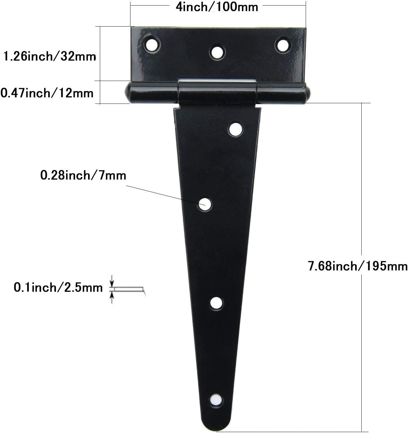 TamBee Gate Hinges T Hinge Heavy Duty 8 Inch - TamBee