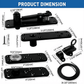 TamBee Heavy Duty Pivot Hinge Hidden Door Hinge - 570 lbs Load, Bearing, Stainless Steel, Rust Resistant, Concealed for Wood Doors, Secret Doors, Hidden Door, Bookcase Door and Bookshelf Door Black - TamBee