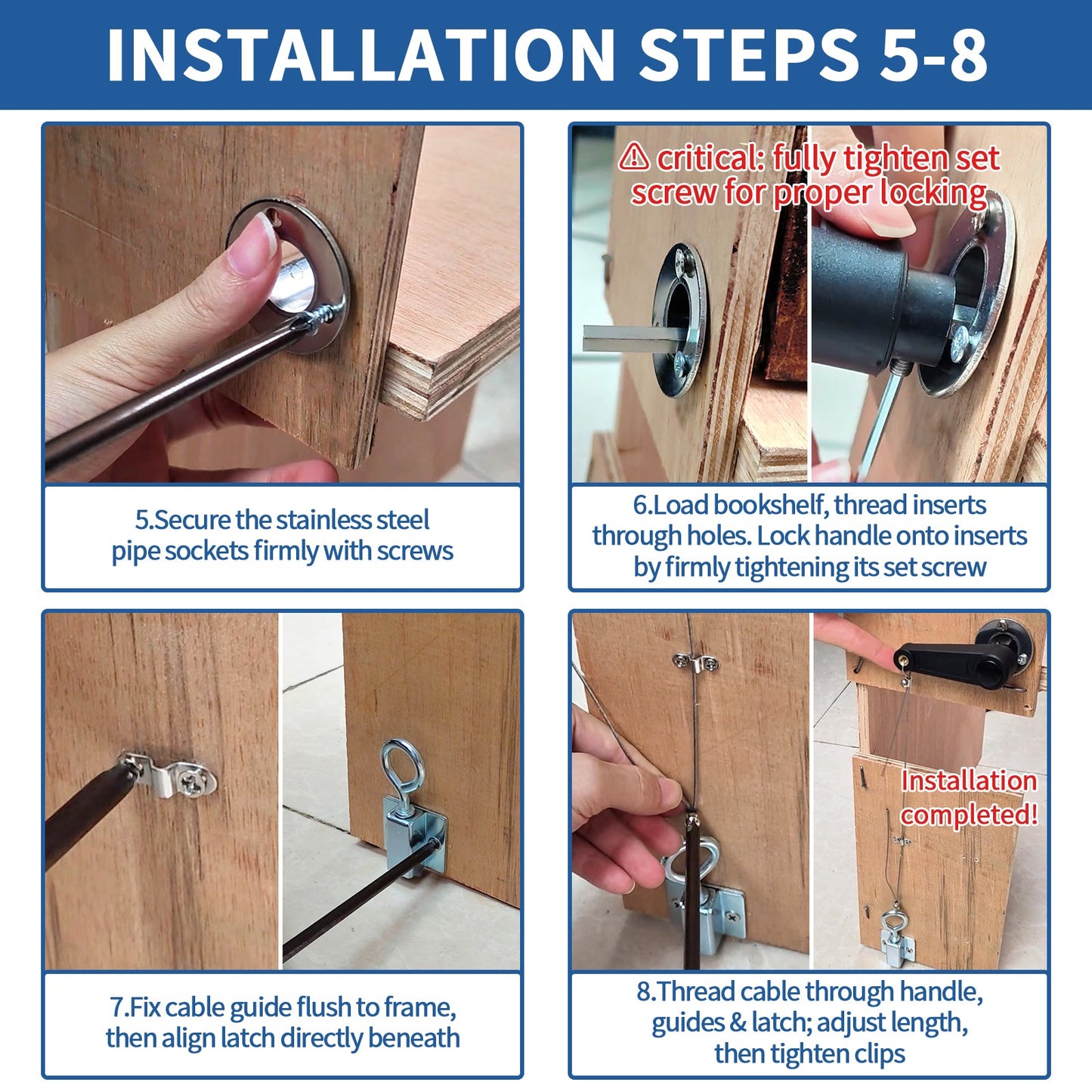 TamBee Hidden Bookcase Door Book Latch and Lock, Secret Book Latch Hidden Door Kit for Bookshelf Door and Bookcase Door, DIY Secret Door for Home Office, Storage, Safe Room - TamBee