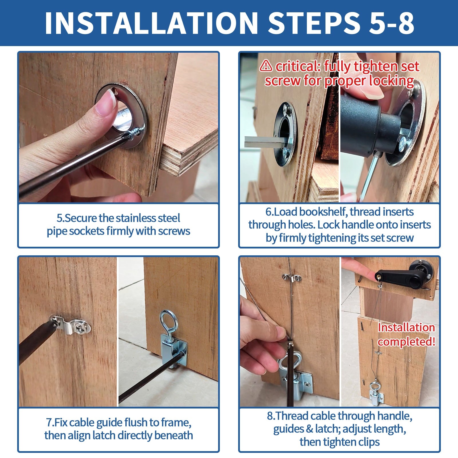 TamBee Hidden Bookcase Door Book Latch and Lock, Secret Book Latch Hidden Door Kit for Bookshelf Door and Bookcase Door, DIY Secret Door for Home Office, Storage, Safe Room - TamBee