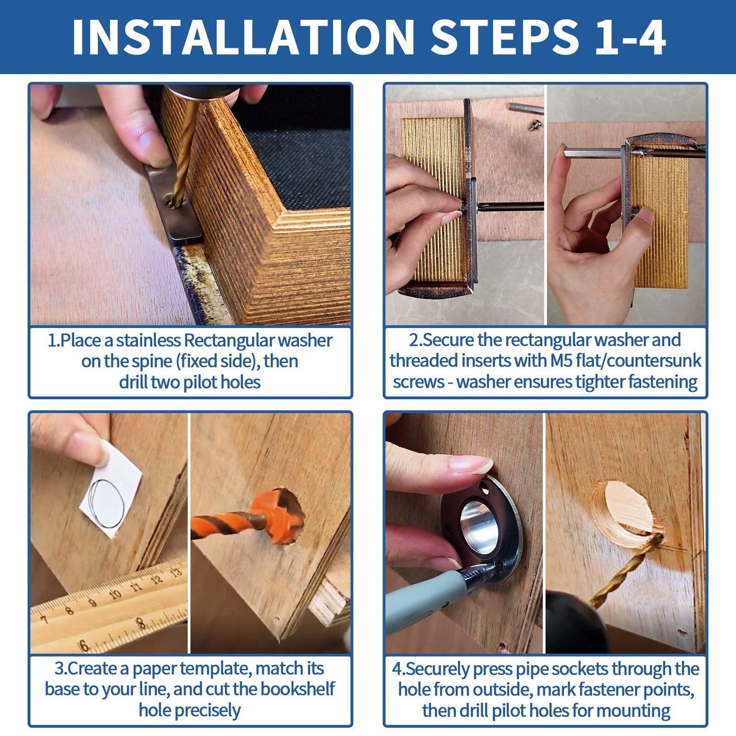 TamBee Hidden Bookcase Door Book Latch and Lock, Secret Book Latch Hidden Door Kit for Bookshelf Door and Bookcase Door, DIY Secret Door for Home Office, Storage, Safe Room - TamBee