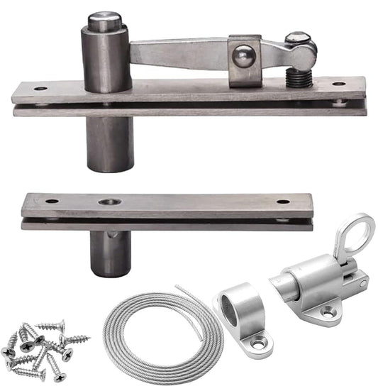 TamBee Hidden Bookcase Hinges with Spring Latch Lock and Cable - TamBee
