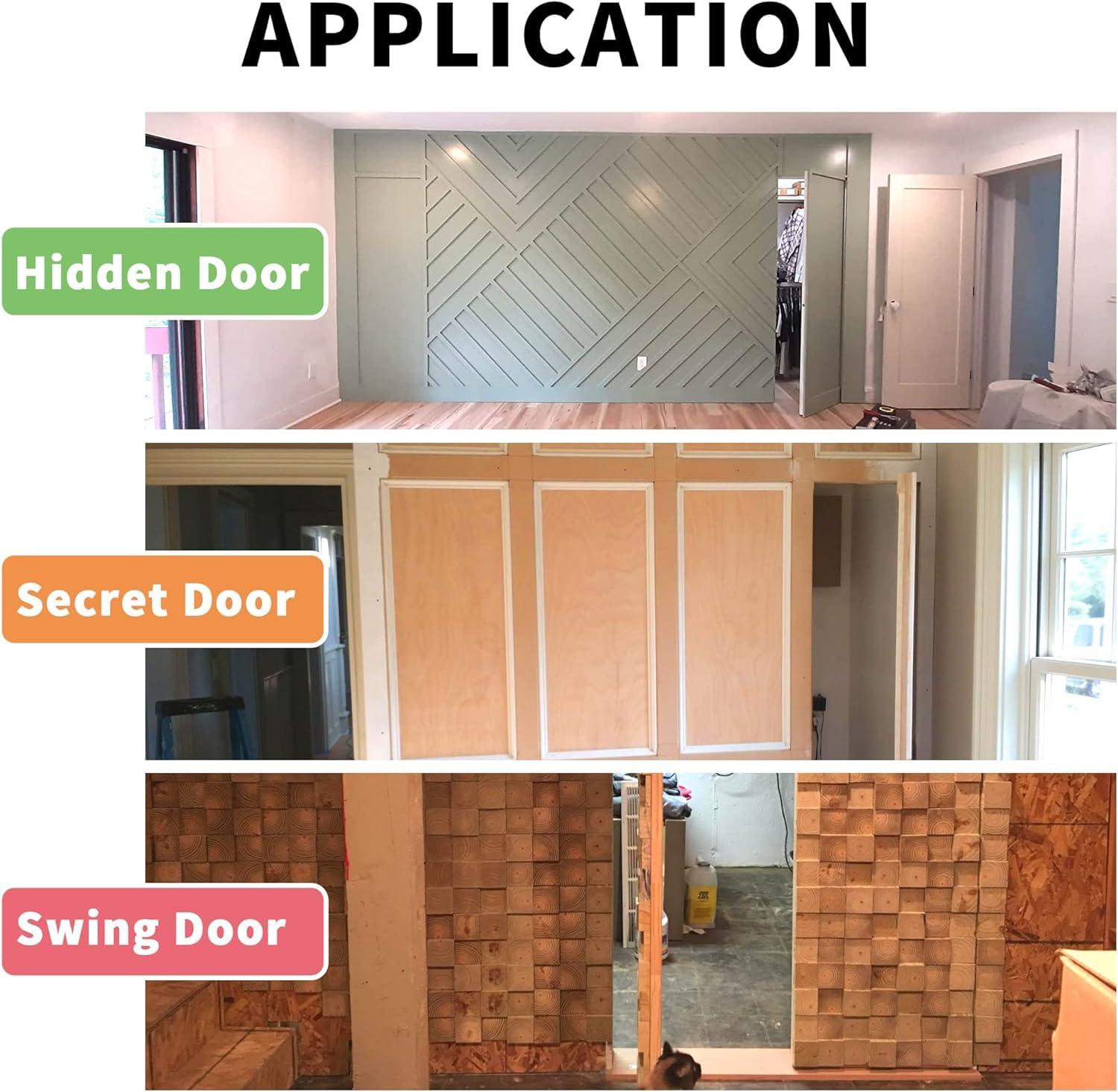 TamBee Hidden Door Hinge Pivot Door Hinge Hardware with Door Ball Catch - TamBee