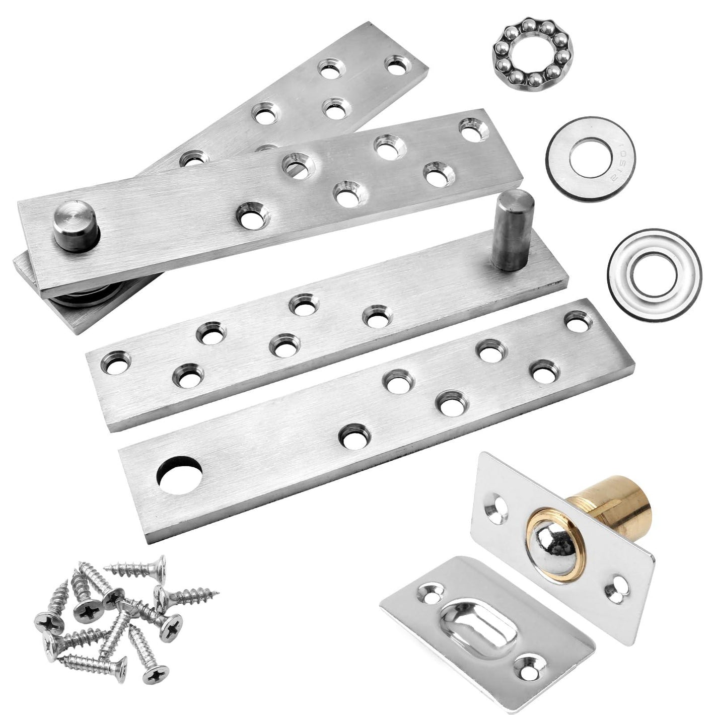 TamBee Hidden Door Hinge Pivot Door Hinge Hardware with Door Ball Catch - TamBee