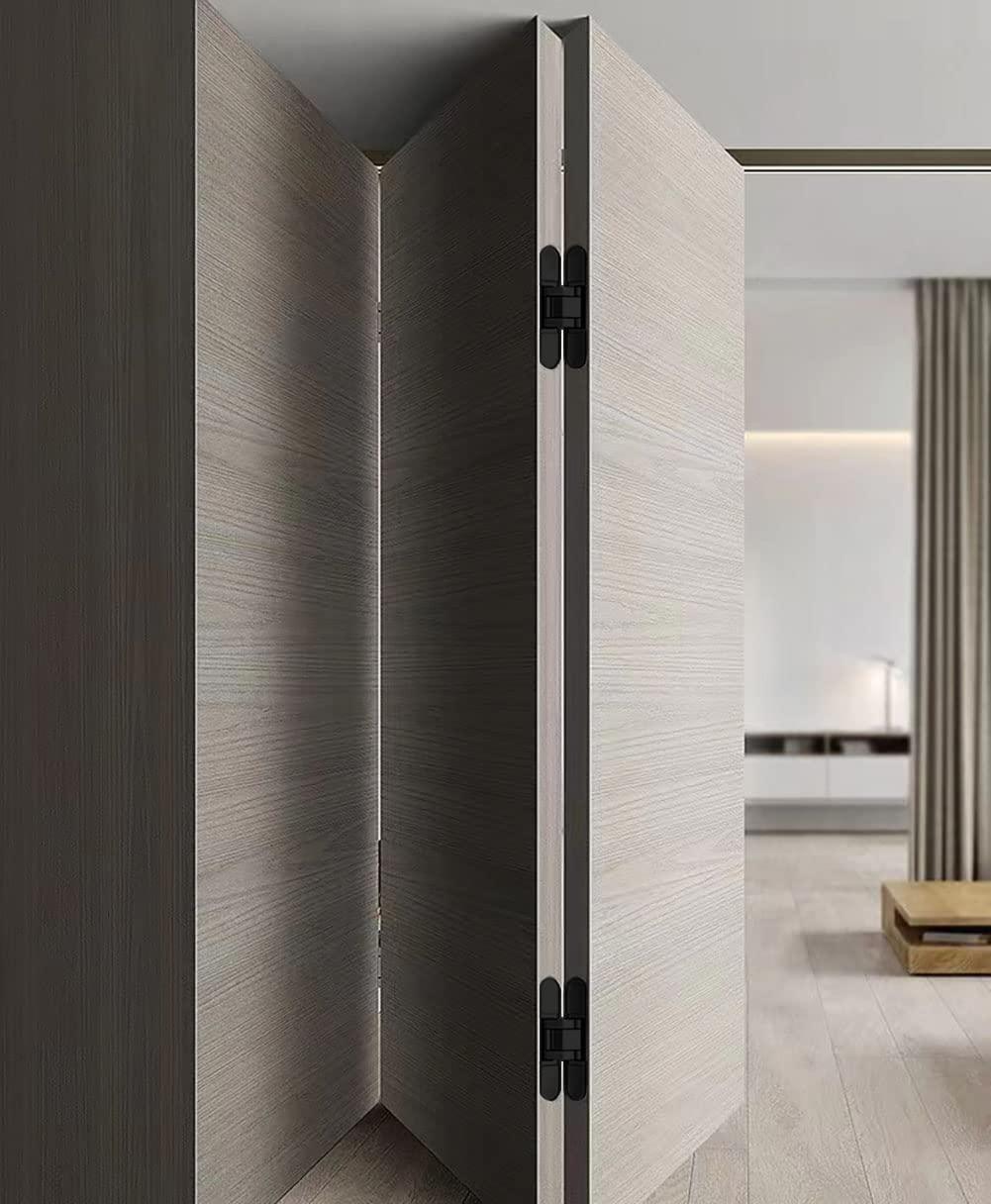 TamBee Hidden Door Hinges for Secret Door 6inch Black - TamBee