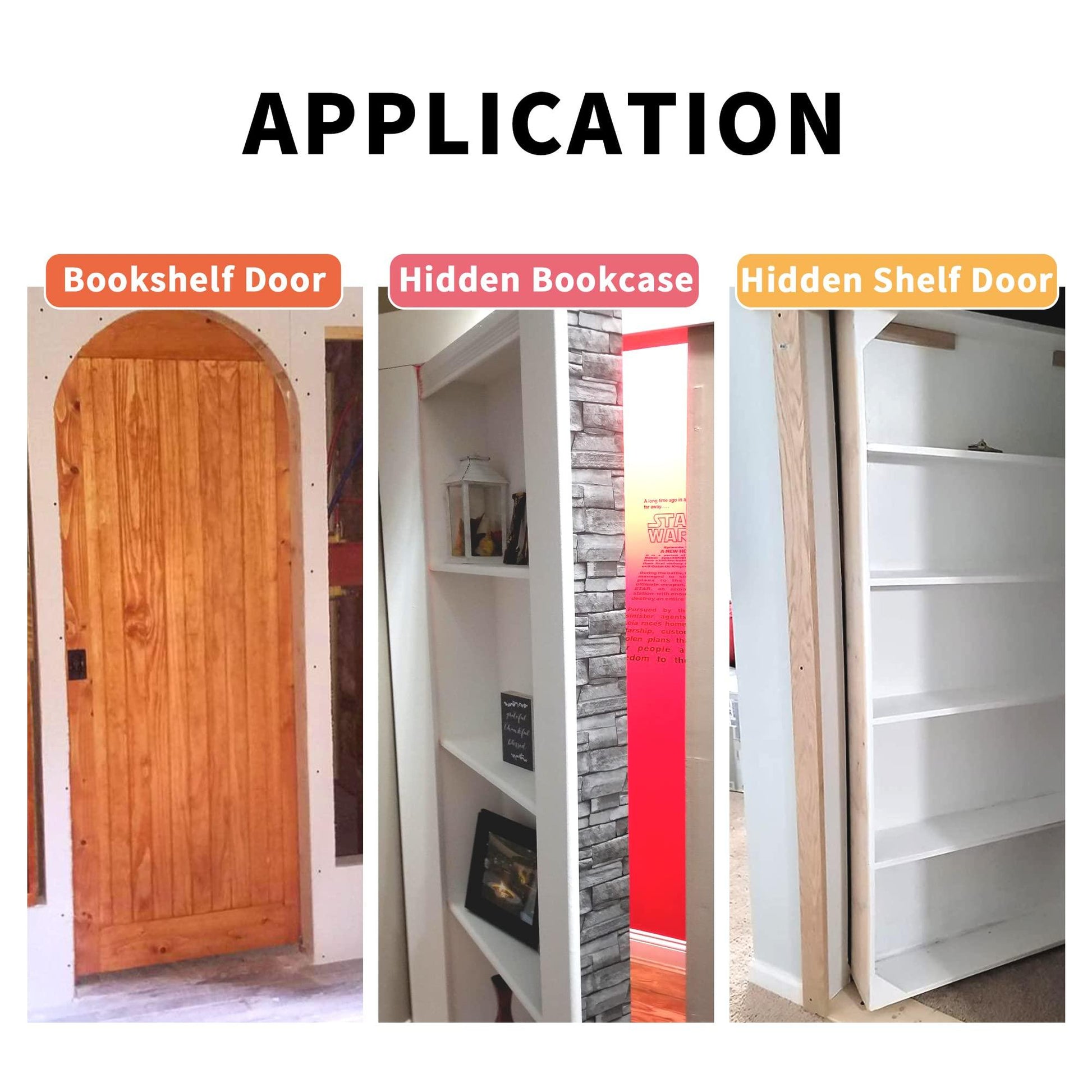 TamBee Hidden Door Hinges Pivot Door Hinges for Secret Door - TamBee