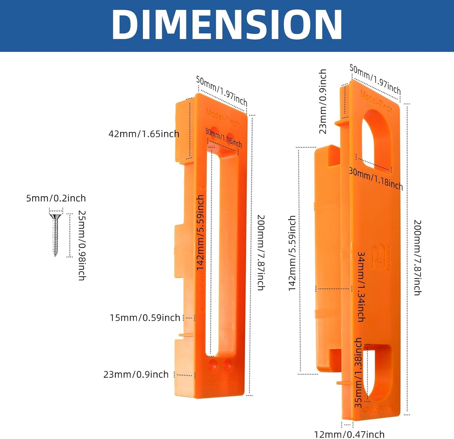 TamBee Hidden Hinge Template Invisible Hinge Router Guide Template for TamBee Hidden Door Hinge Installation Kit, Lightweight & Reusable Design - TamBee