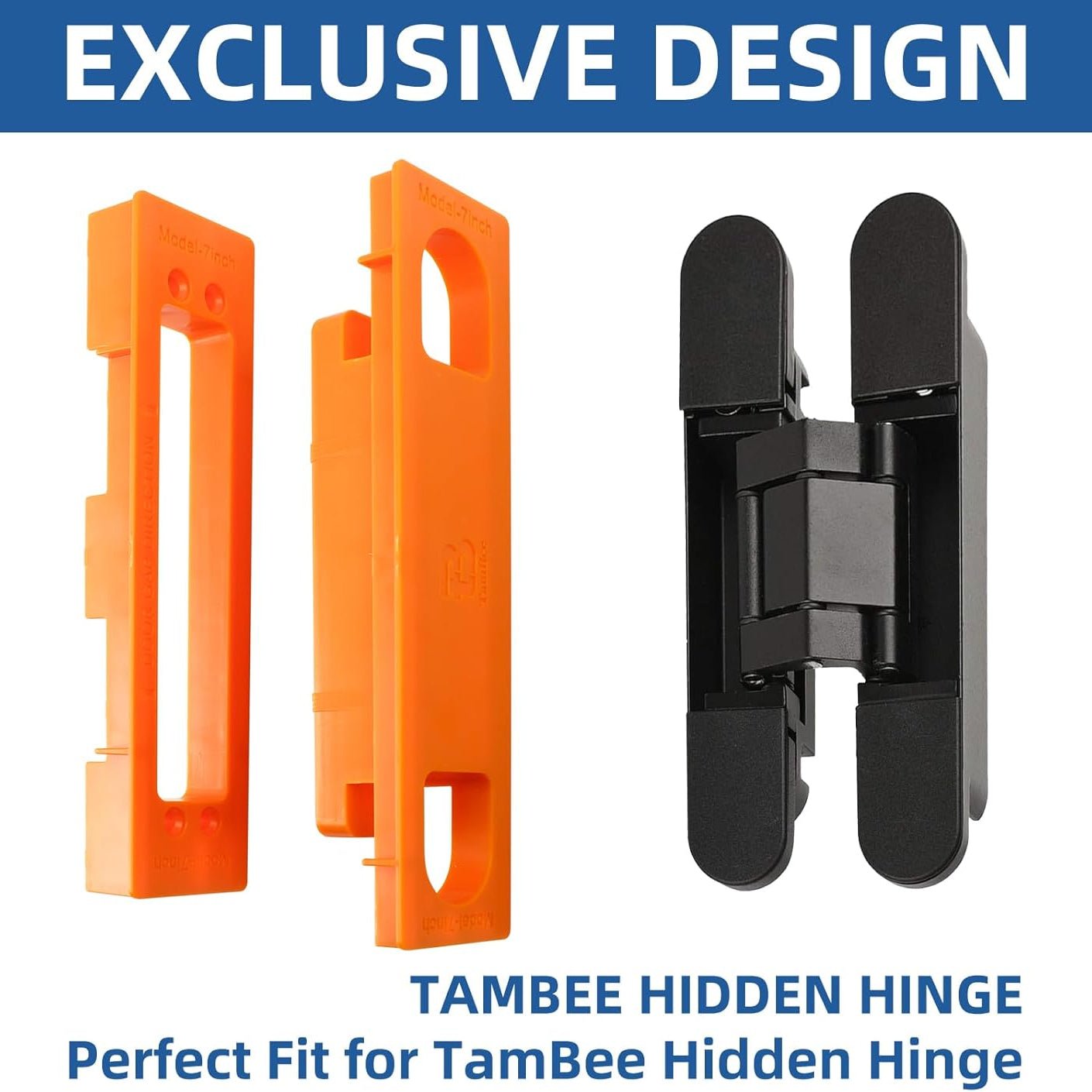 TamBee Hidden Hinge Template Invisible Hinge Router Guide Template for TamBee Hidden Door Hinge Installation Kit, Lightweight & Reusable Design - TamBee