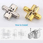 TamBee Hidden Hinges for Doors Invisible Cross Hinge - TamBee
