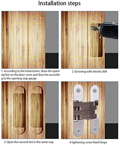 TamBee Hidden Hinges for Doors Invisible Cross Hinge - TamBee