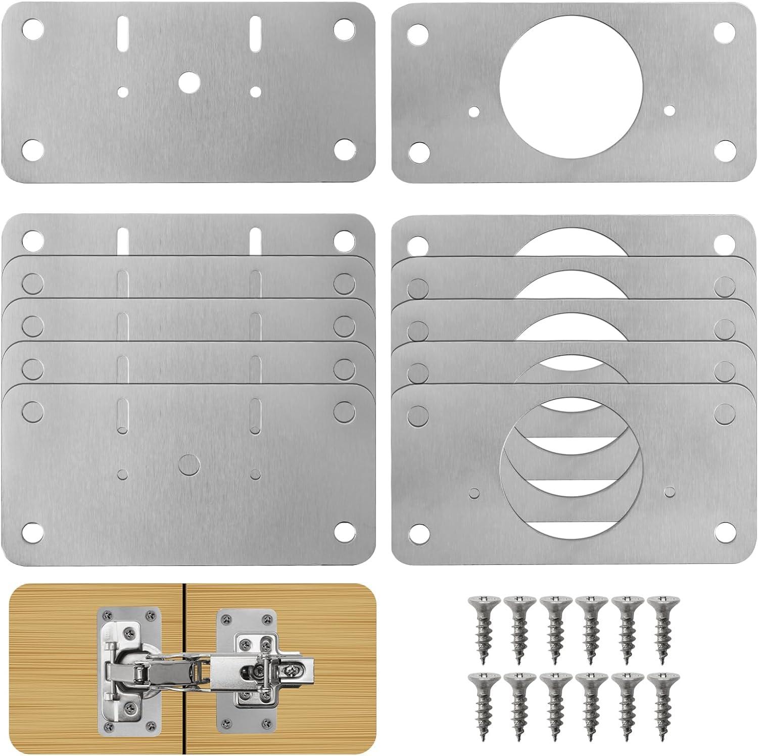 TamBee Hinge Repair Kit Plate for Cabinet Door Hinge 12 - Pack - TamBee