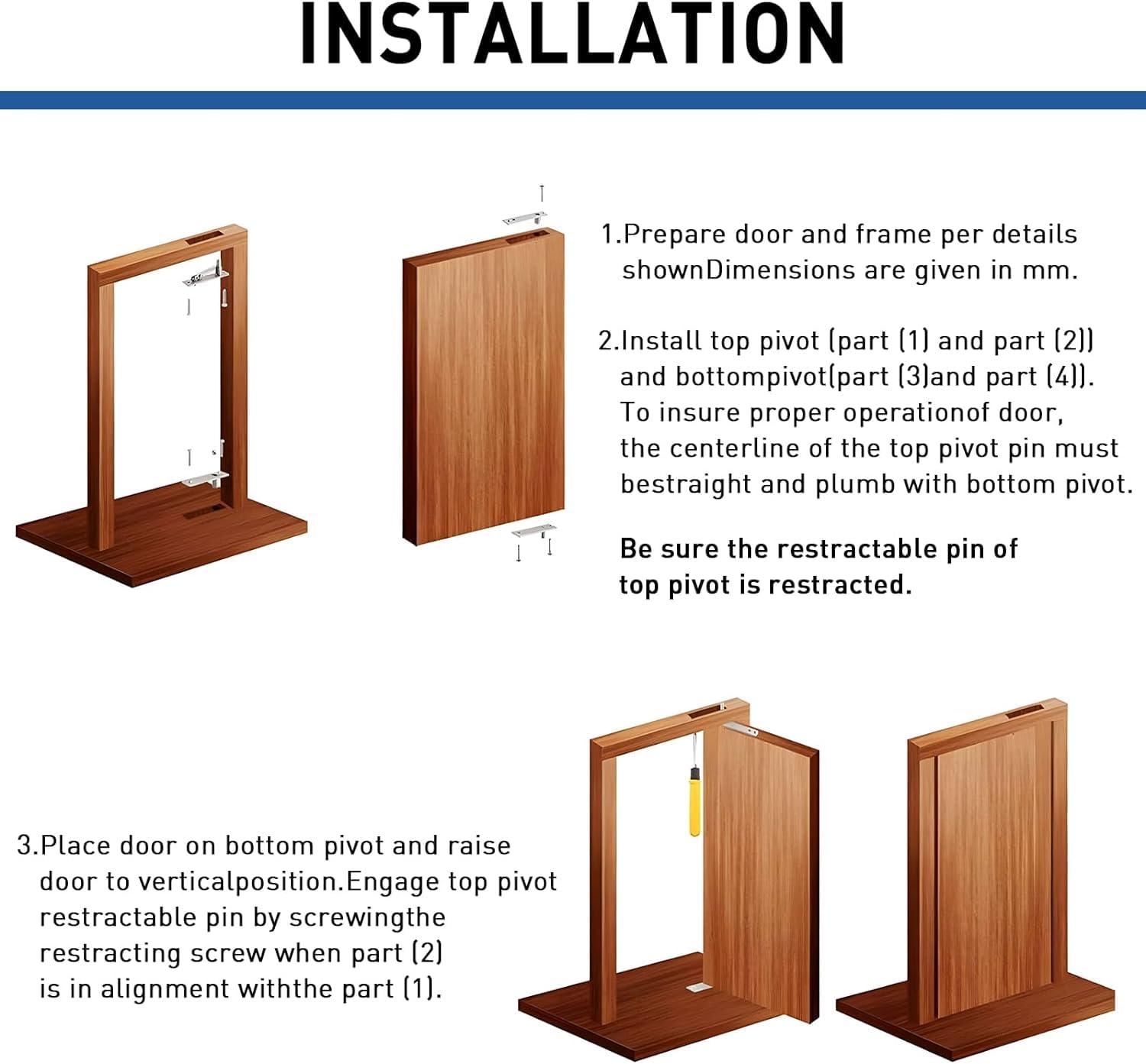 TamBee Hold Open Door Pivot Hinge Hidden Bookcase Hinges - TamBee