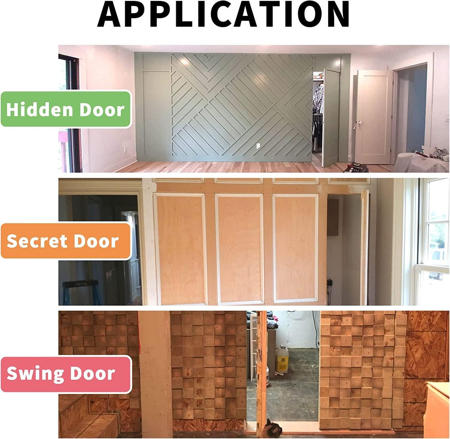 TamBee Hold Open Door Pivot Hinge Hidden Bookcase Hinges - TamBee