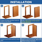 TamBee Pivot Door Hinge Hidden Door Hinges for Secret Door 304 Stainless Steel Hidden Bookcase Hinges with Door Ball Catch 136KG Load - Bearing - TamBee