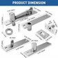 TamBee Pivot Door Hinge Hidden Door Hinges for Secret Door 304 Stainless Steel Hidden Bookcase Hinges with Door Ball Catch 136KG Load - Bearing - TamBee