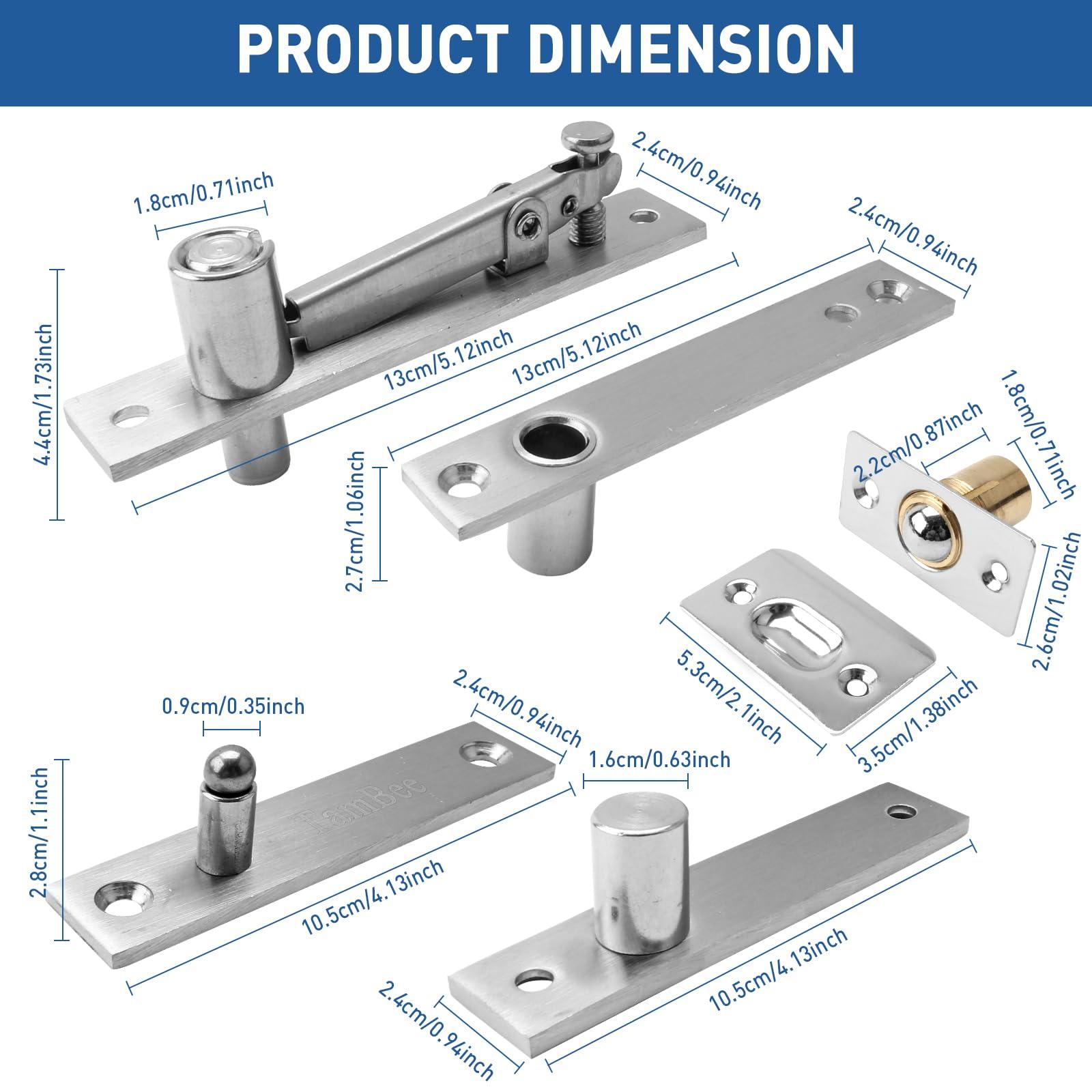 TamBee Pivot Door Hinge Hidden Door Hinges with Door Ball Catch - TamBee