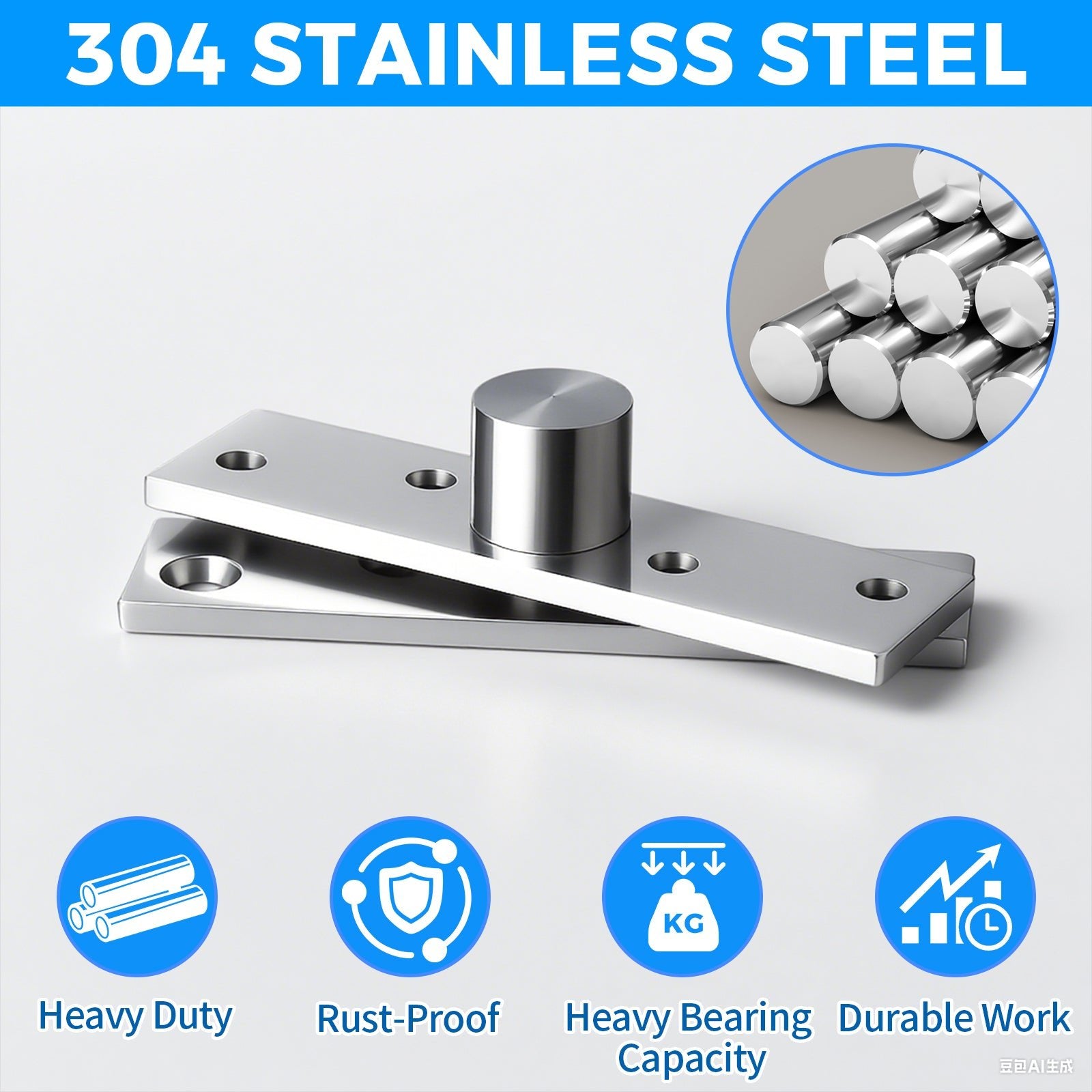 TamBee Pivot Hinge Rotating Door Hinge 2PCS - TamBee