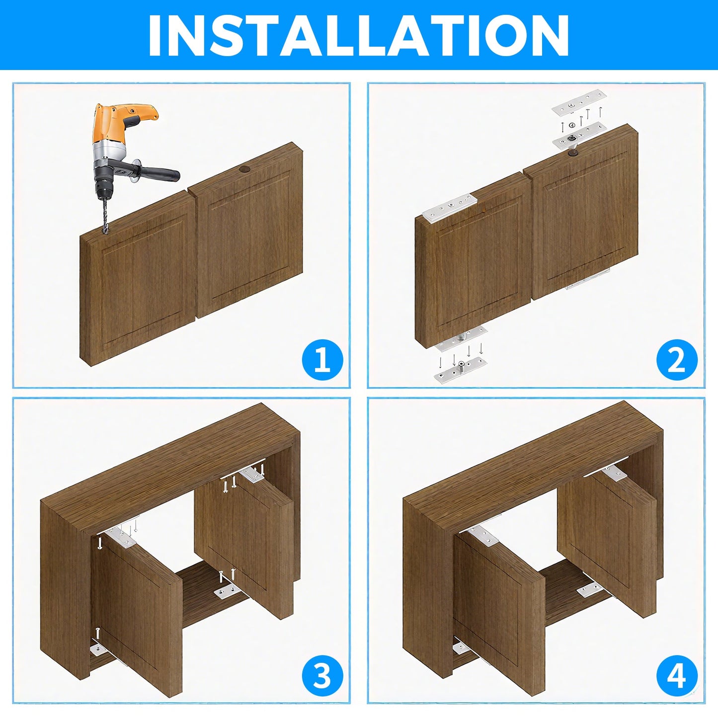 TamBee Pivot Hinge Rotating Door Hinge 2PCS - TamBee